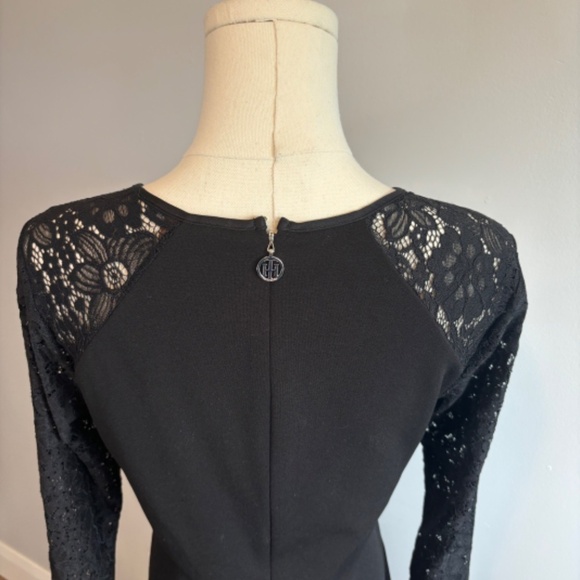Tommy Hilfiger, Women's Black, Long Sleeve Lace, Shift Dress SZ 8 - Picture 5 of 8